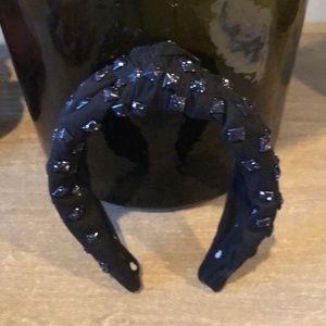 Lele Sadoughi black paint splatter headband